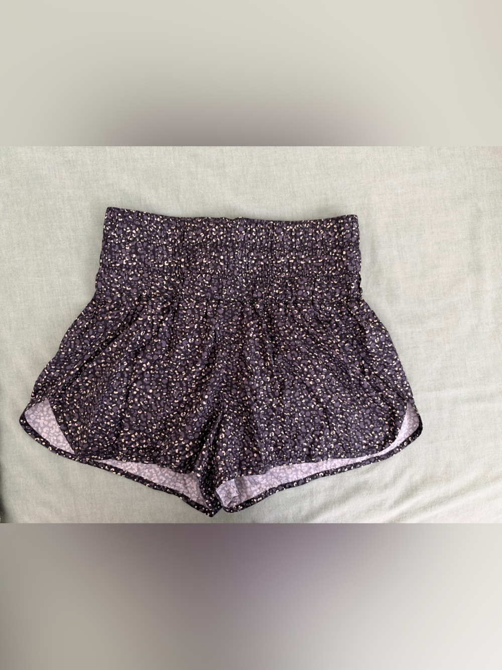 FP Movement by Free People Black Animal Print Athletic Shorts